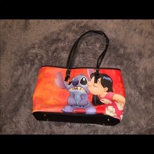 Oversized Lilo&Stitch red beach tote zippable